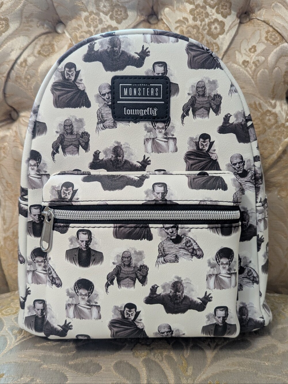 Loungefly Universal Monsters Black & White Monochrome Mini Backpack